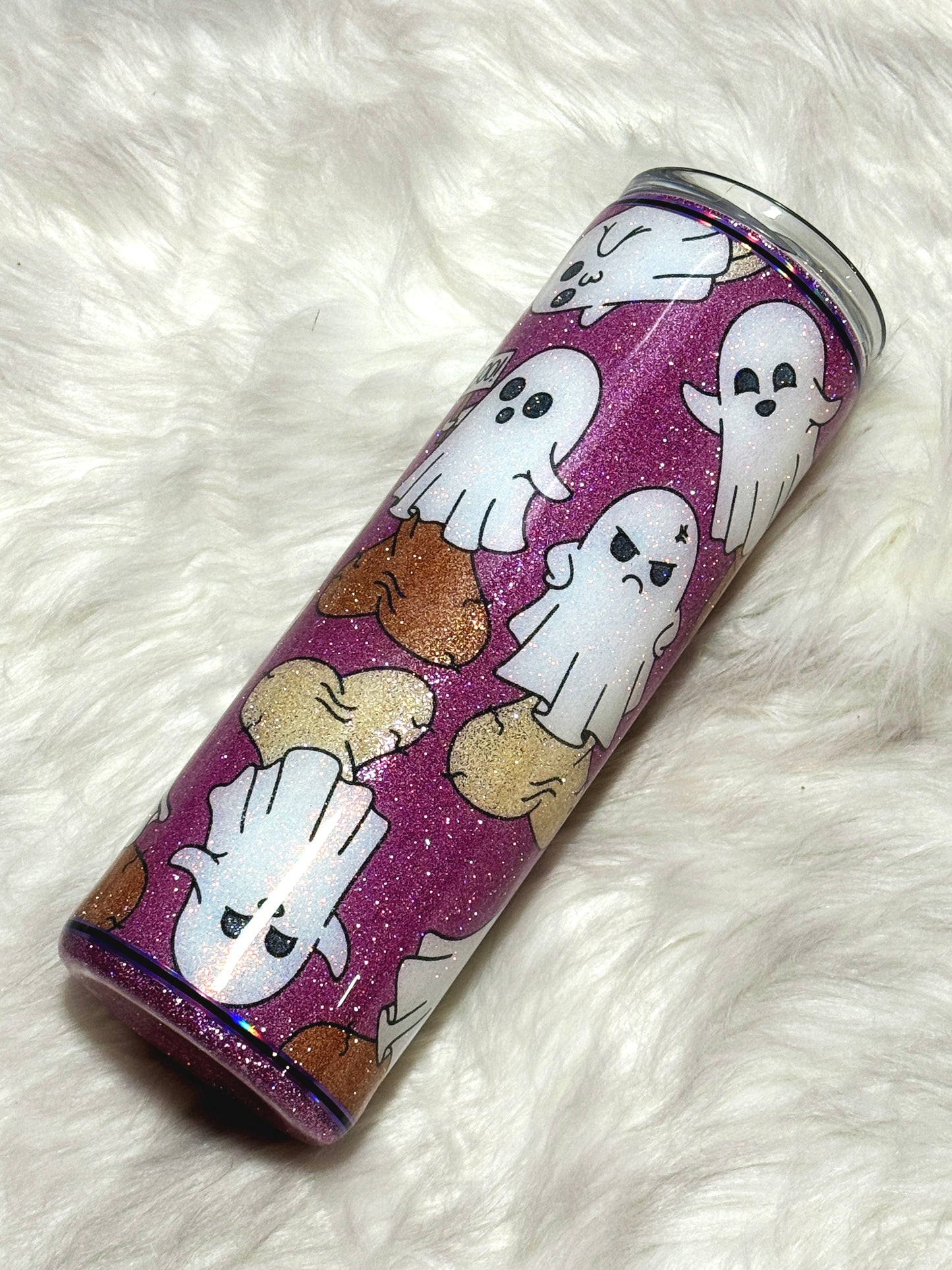 Boo-ners glitter tumbler