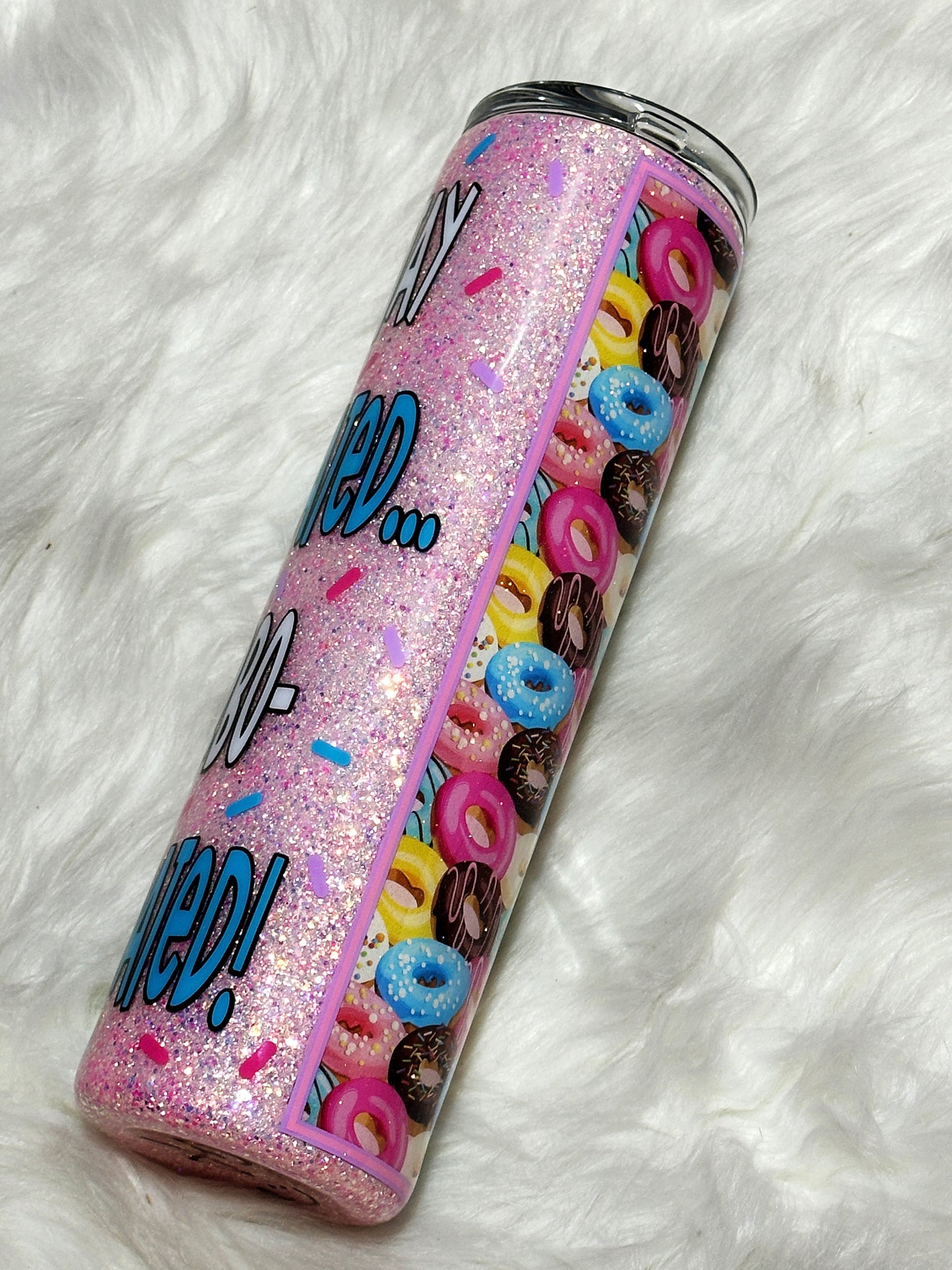 I stay hydrated glitter tumbler