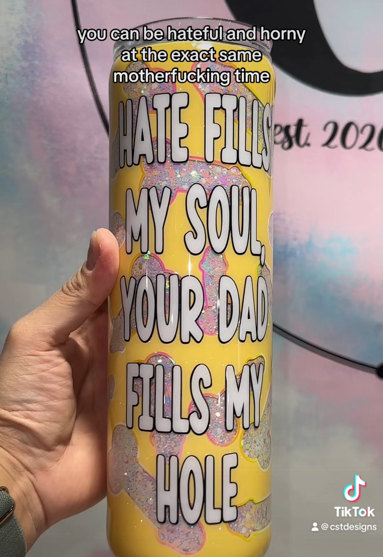 YOUR DAD GLITTER TUMBLER