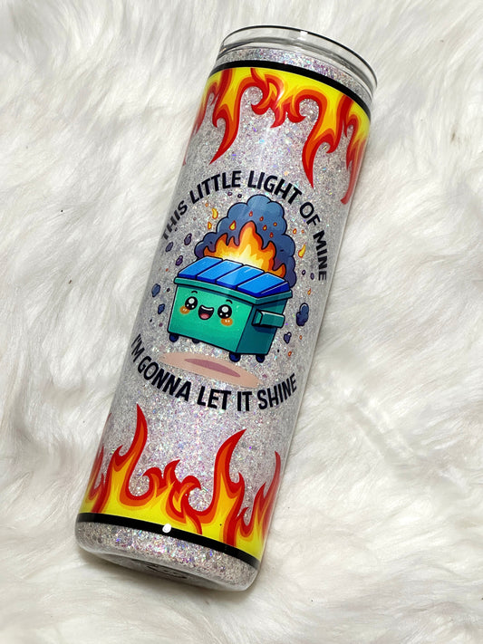 This little light of mine glitter tumbler