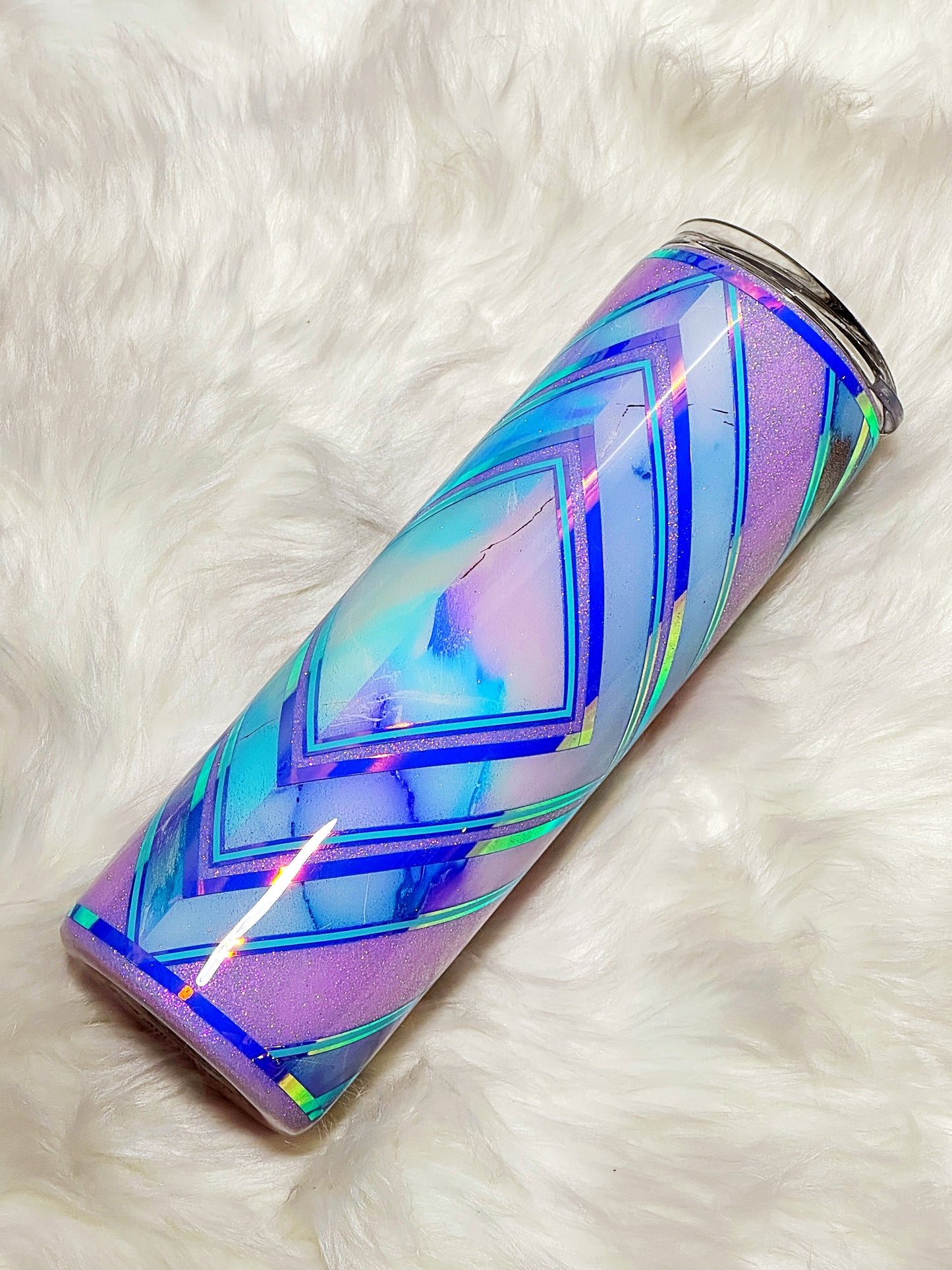 RTS teal and purple diamond 30oz