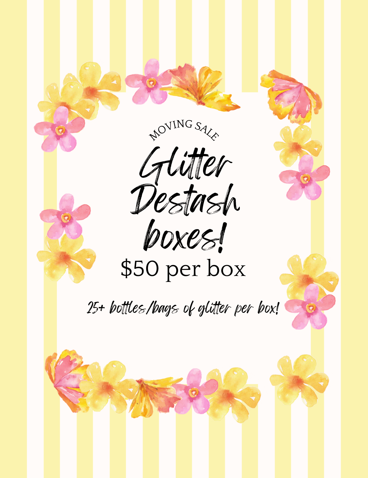 GLITTER DESTASH BOXES!