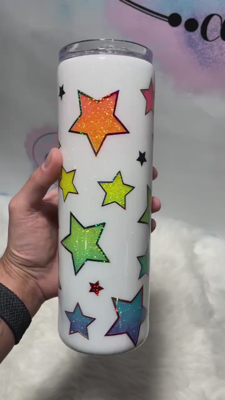 Rainbow star tumbler