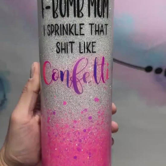 F-bomb mom tumbler pink or green!