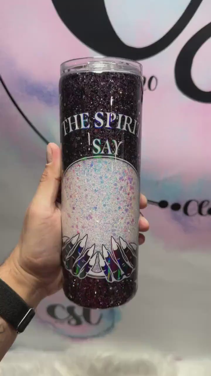 Crystal ball hidden message tumbler