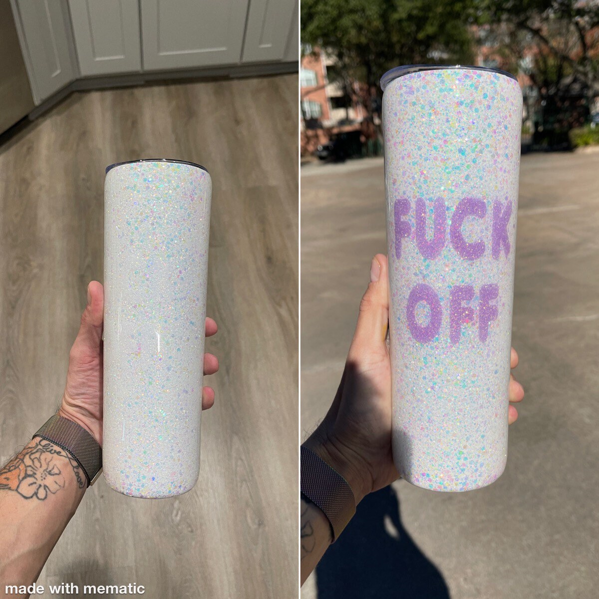 Funny tumbler, glitter tumbler, custom tumbler