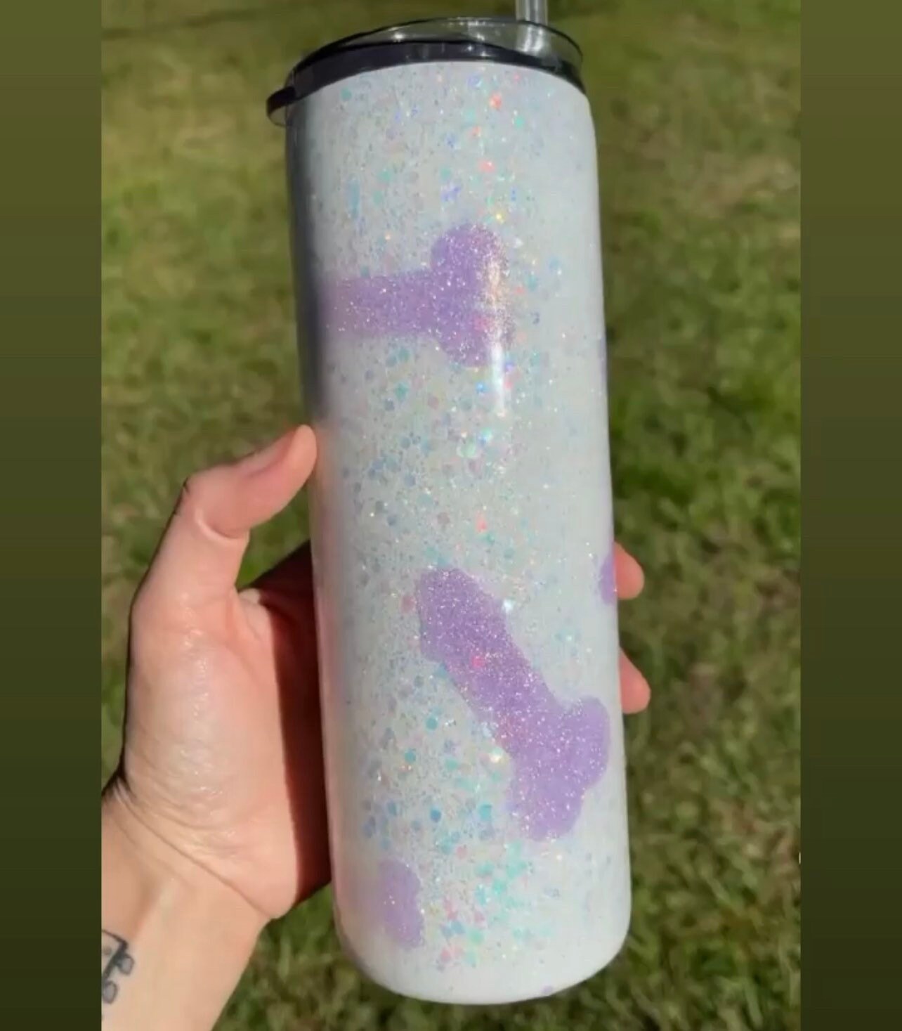 Funny tumbler, glitter tumbler, custom tumbler