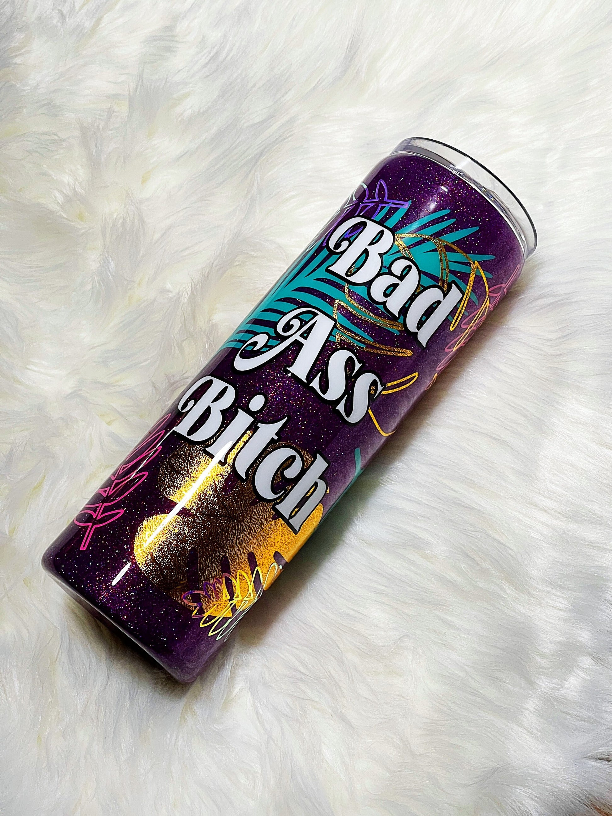 Tropical Bad Ass Bitch tumbler