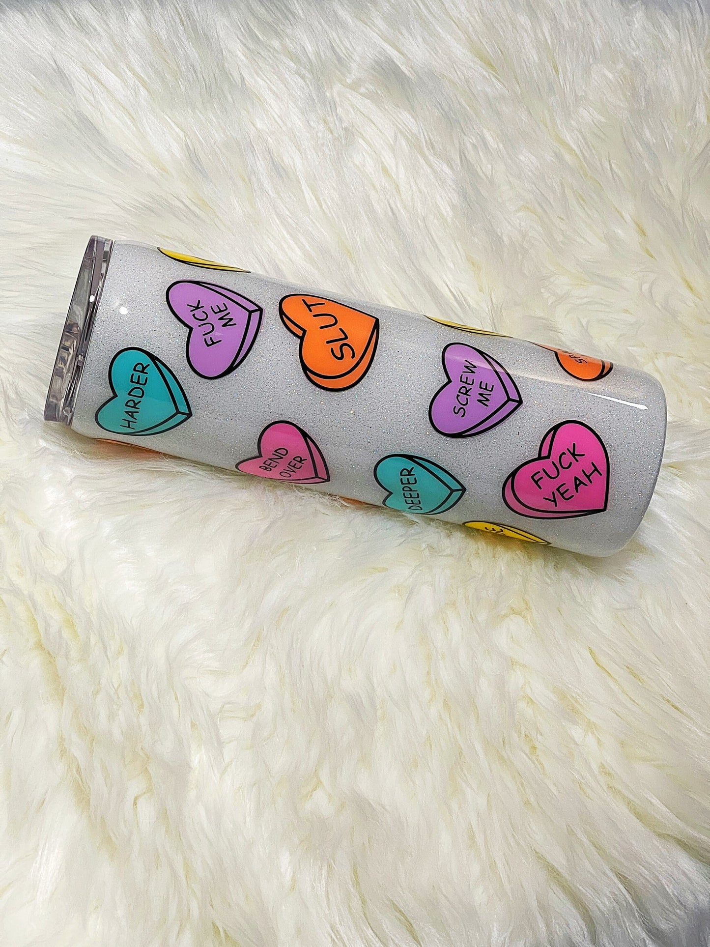 Naughty hearts tumbler