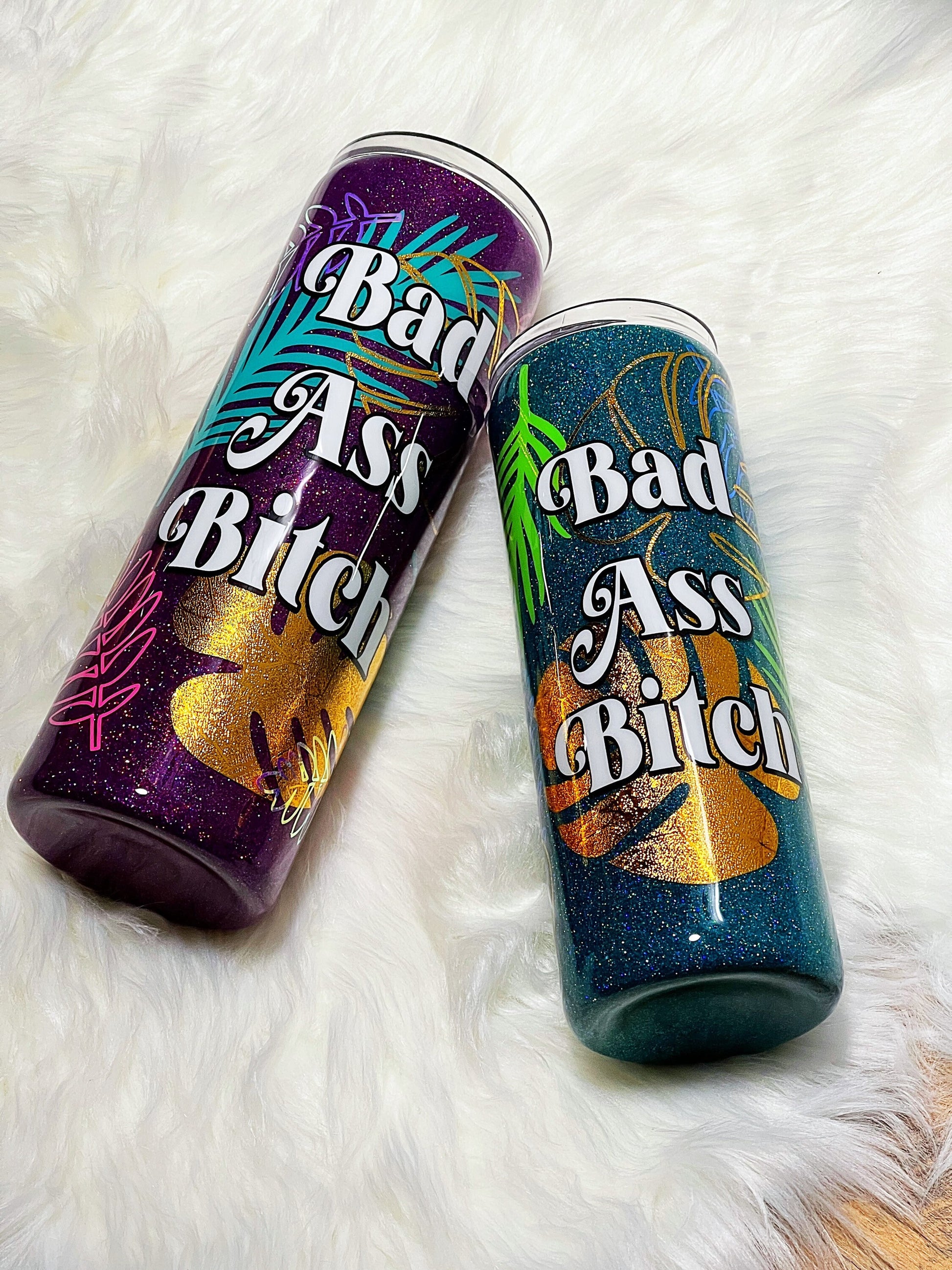 Tropical Bad Ass Bitch tumbler