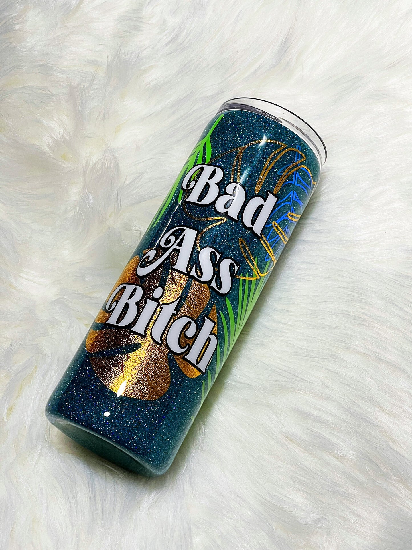 Tropical Bad Ass Bitch tumbler