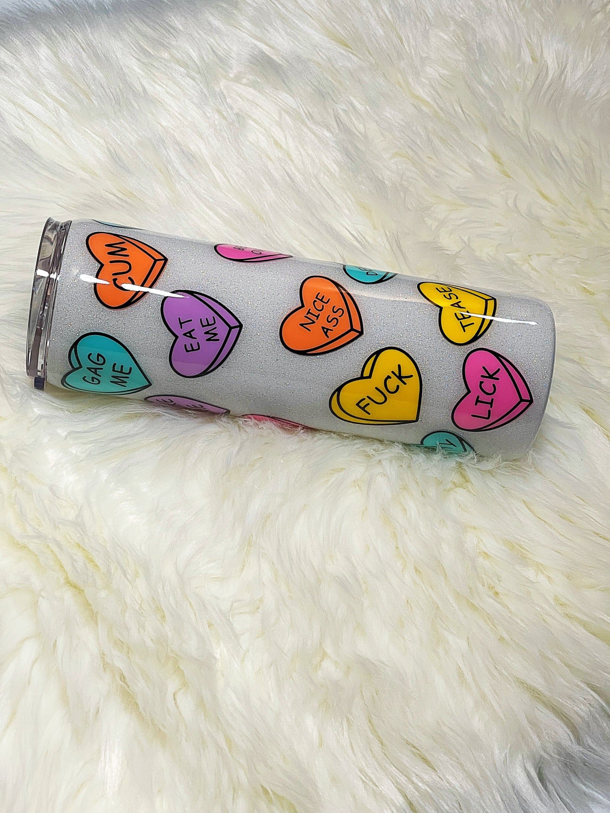 Naughty hearts tumbler