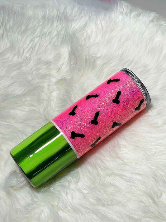 Watermelon tumbler/ naughty watermelon