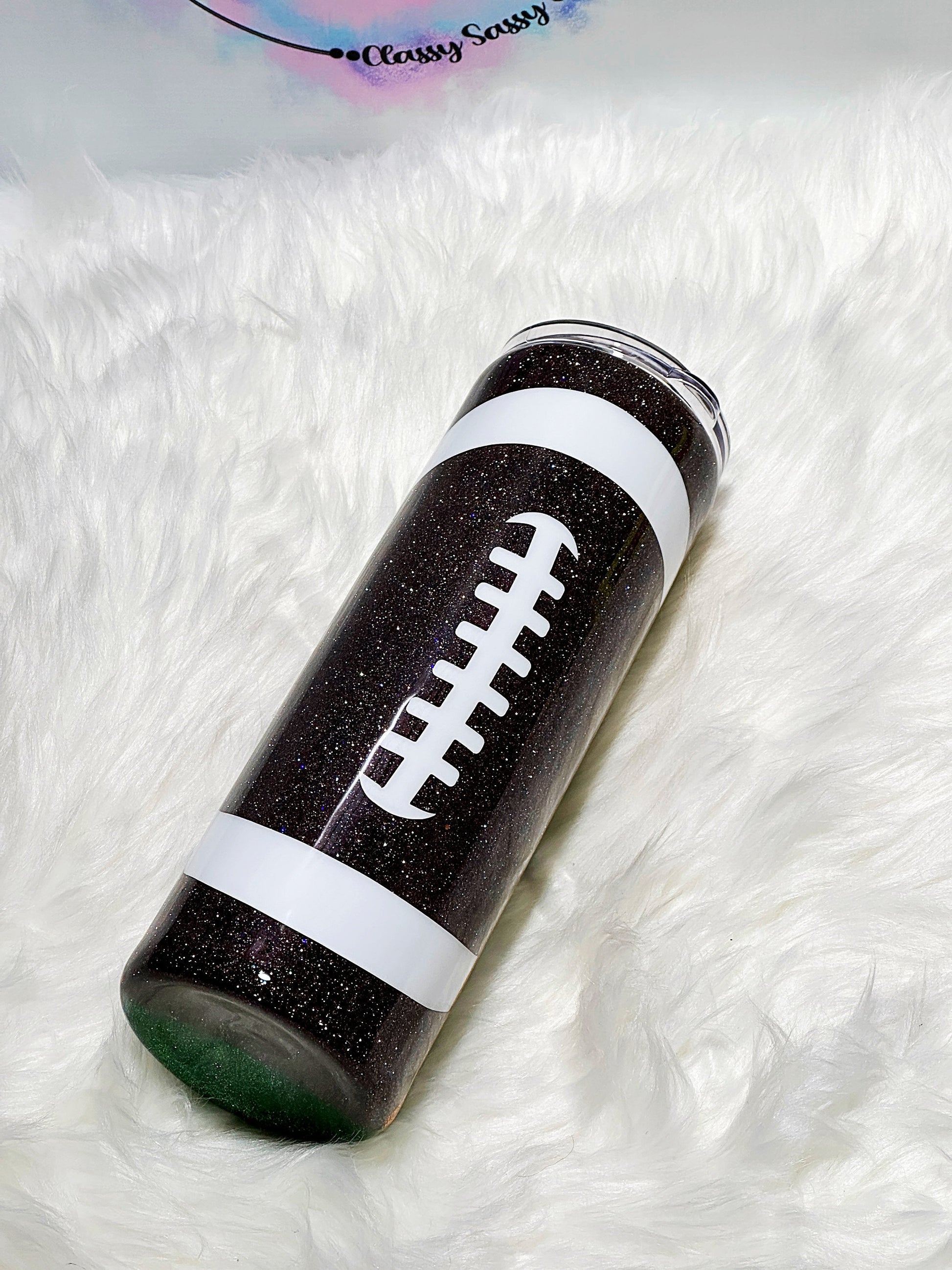 Classy Until Kickoff tumbler, football tumbler, nfl tumbler, sports tumbler