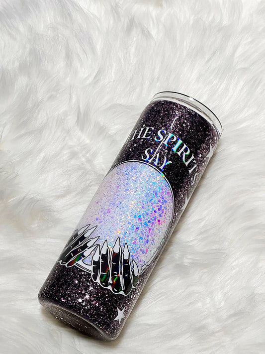 Crystal ball hidden message tumbler