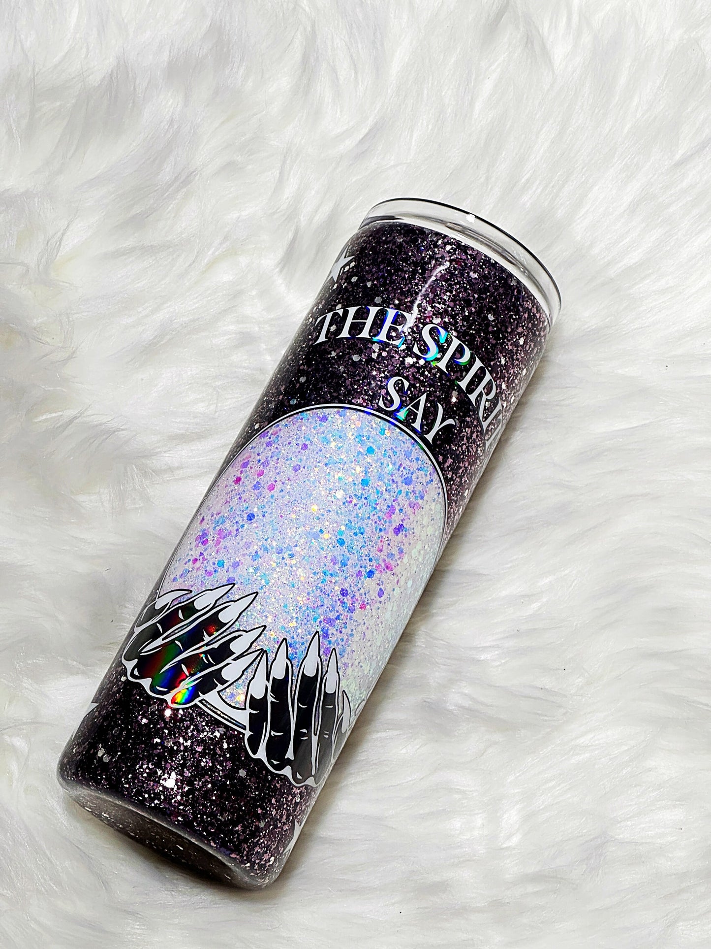 Crystal ball hidden message tumbler